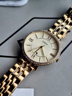 Fossil Women’s Quartz Stainless Steel Gold Dial 36mm Watch ES3547