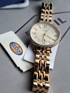 Fossil Women’s Quartz Stainless Steel Gold Dial 36mm Watch ES3547