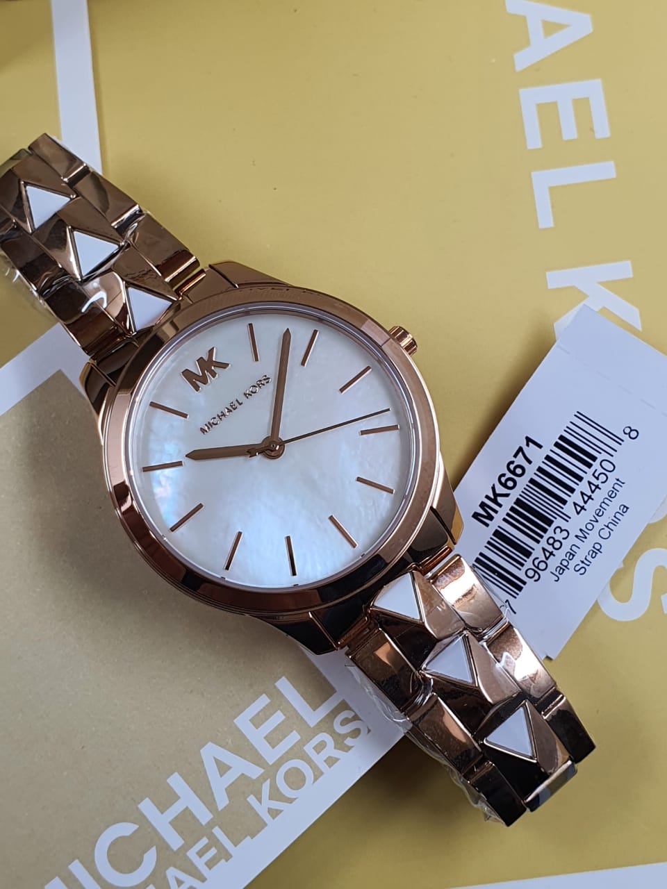 Michael Kors Women’s Quartz Stainless Steel Mother of Pearl Dial 38mm Watch MK6671