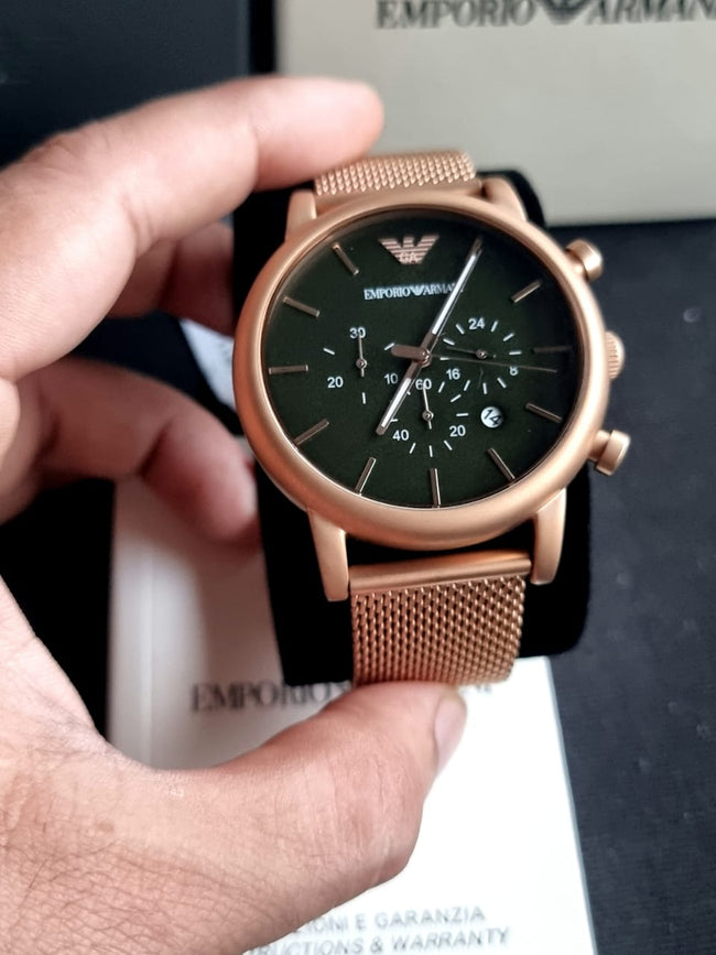 Emporio Armani Analog Green Dial Men's Watch-AR11428 Main Image