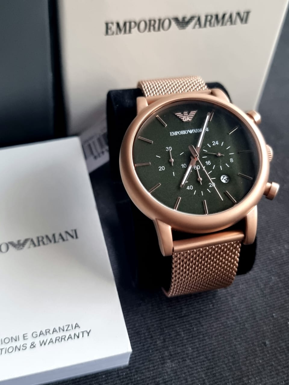 Emporio Armani Analog Green Dial Men's Watch-AR11428