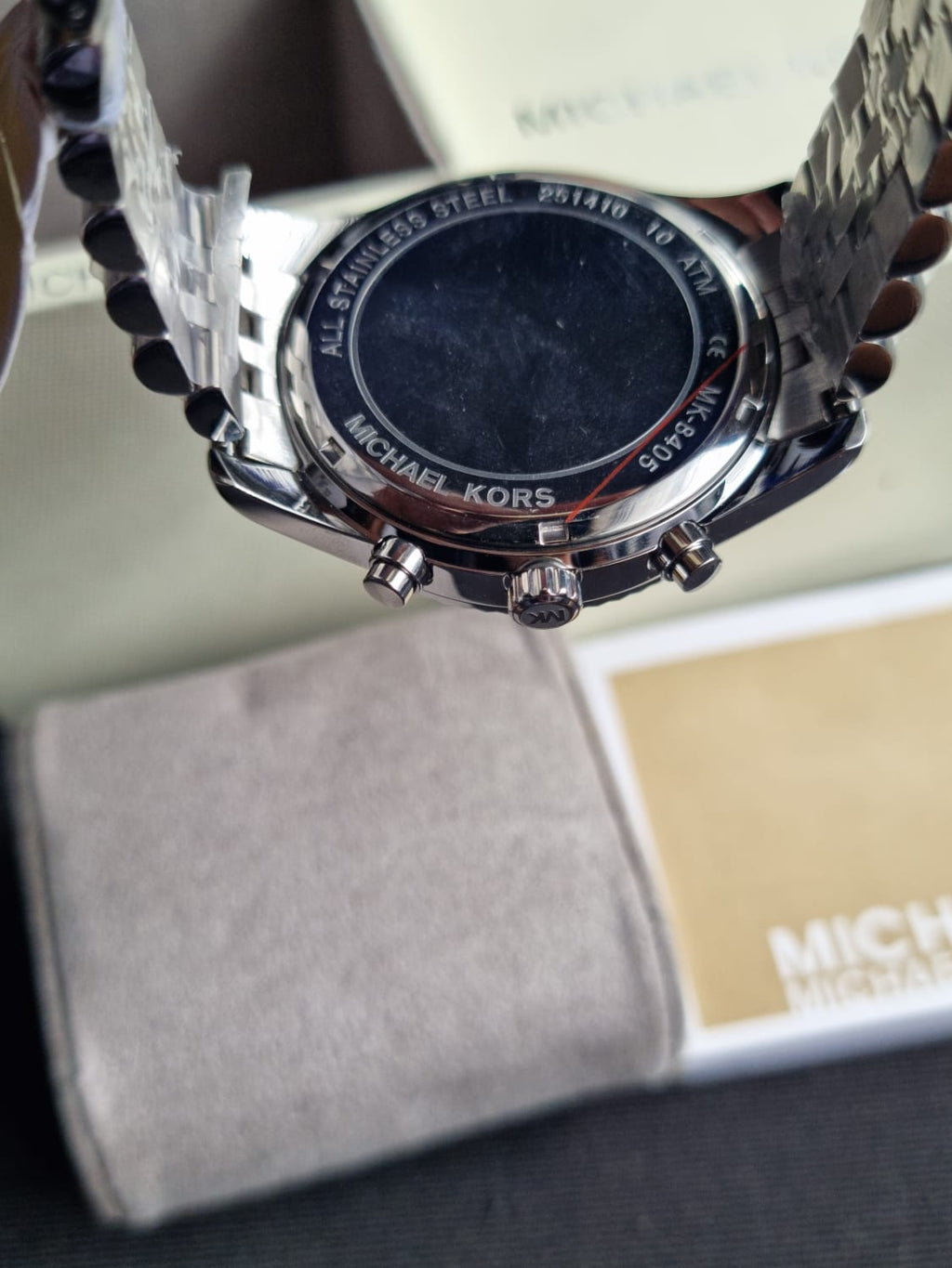 MICHAEL KORS Lexington Chronograph Silver Dial MEN's Watch MK8405 (WITHOUT TAG)