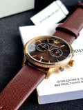 Emporio Armani Men’s Quartz Leather Strap Brown Dial 43mm Watch AR1793