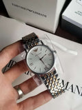 Emporio Armani Men’s Quartz Stainless Steel Silver Dial 40mm Watch AR11093
