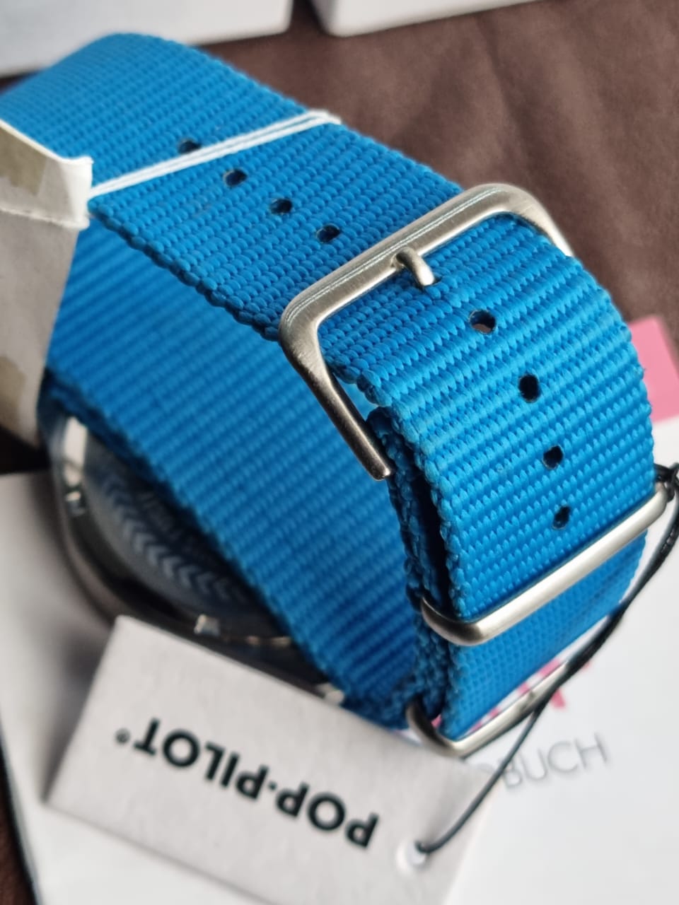 Pop pilot Blue dial Blue Nato strap gents watch