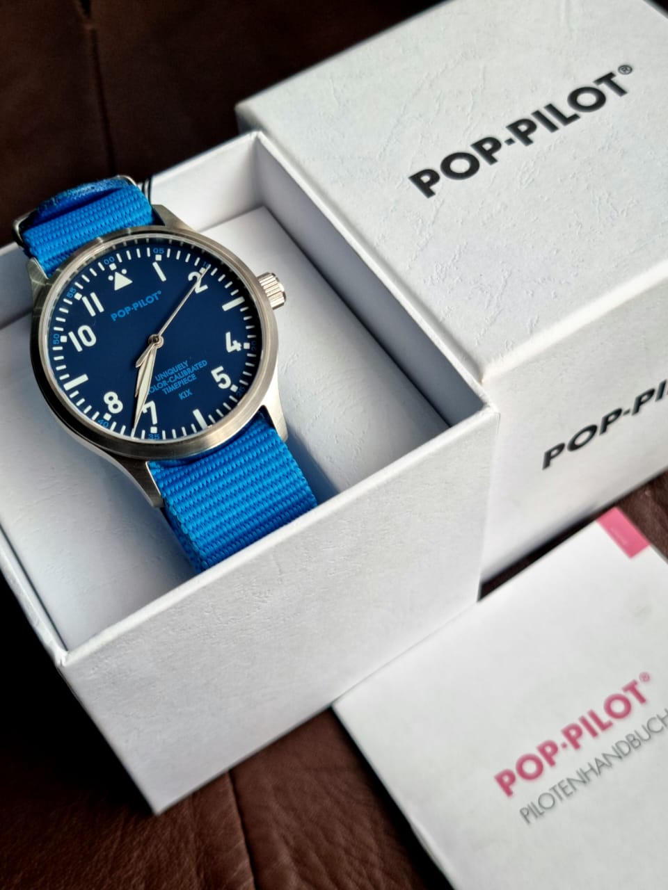 Pop pilot Blue dial Blue Nato strap gents watch