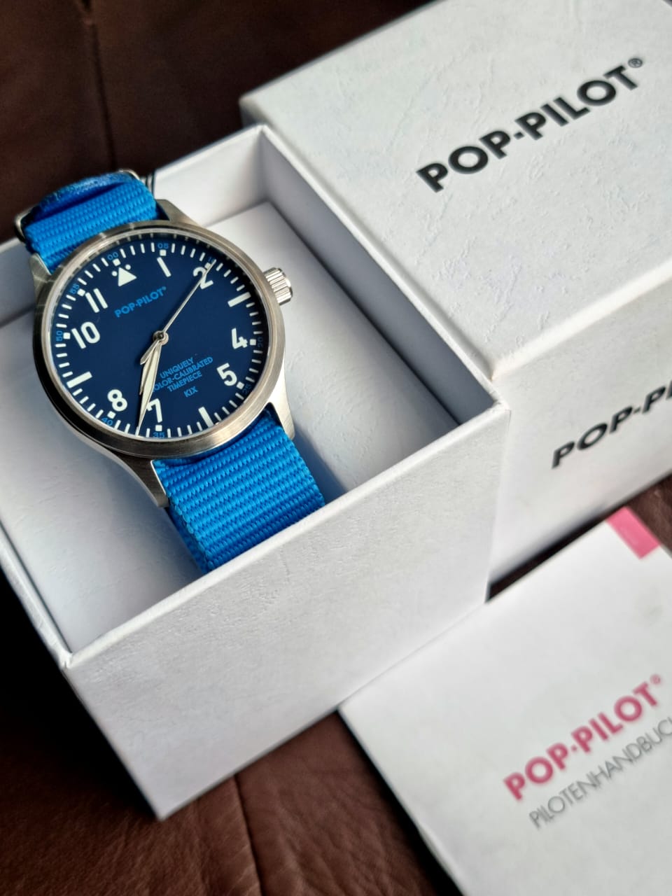 Pop pilot Blue dial Blue Nato strap gents watch