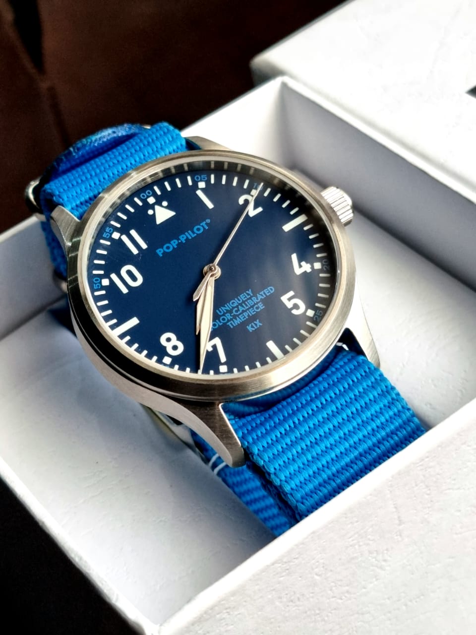 Pop pilot Blue dial Blue Nato strap gents watch