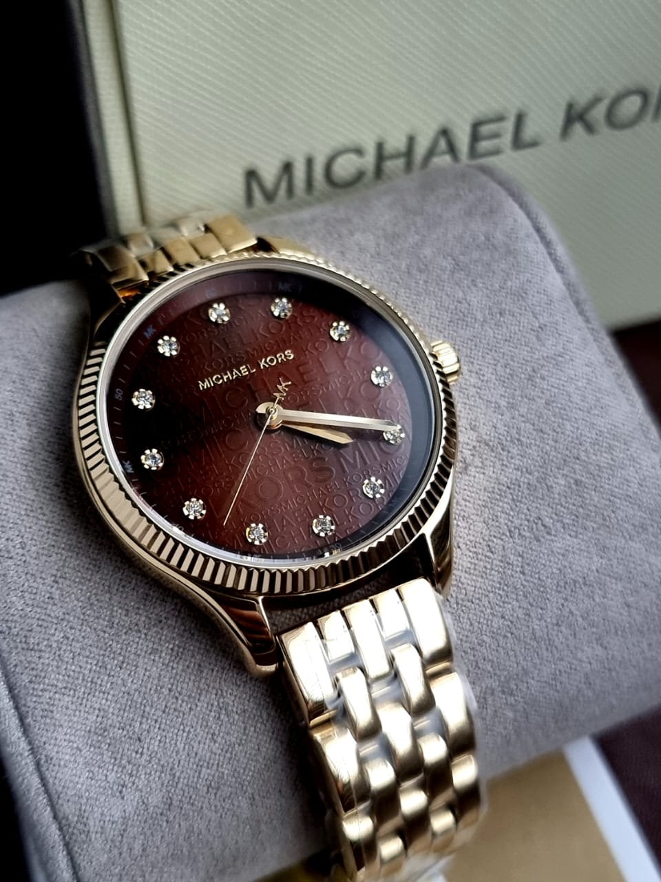 Michael Kors Women’s Quartz Stainless Steel Brown Dial 35mm Watch MK6798