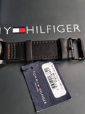 TOMMY HILFIGER Multi-Function Black Dial Black Leather Men's Watch 1791136