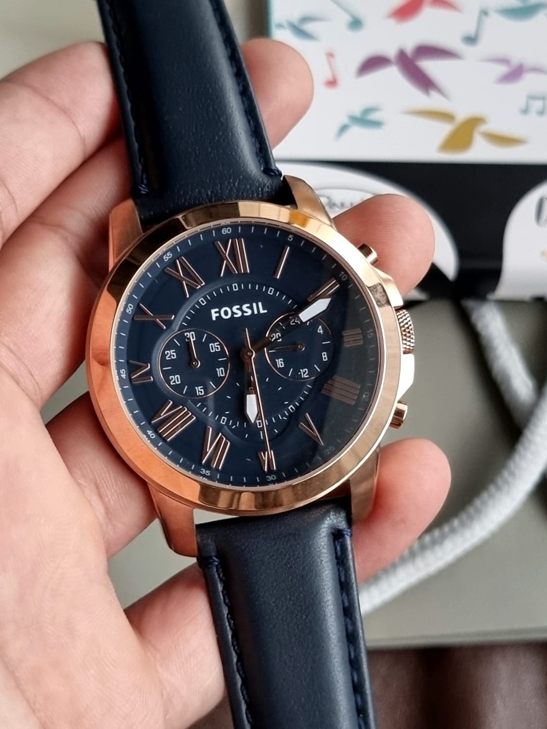 Fossil Men's Grant Stainless Steel Quartz Chronograph Watch FS4835