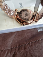 Emporio Armani Women’s Quartz Stainless Steel Brown Dial 32mm Watch AR11402