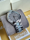 Michael Kors Women’s Quartz Stainless Steel Crystal Pave Dial 41mm Watch MK4297