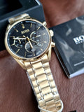 Hugo Boss Men’s Chronograph Stainless Steel Black Dial 44mm Watch 1513848