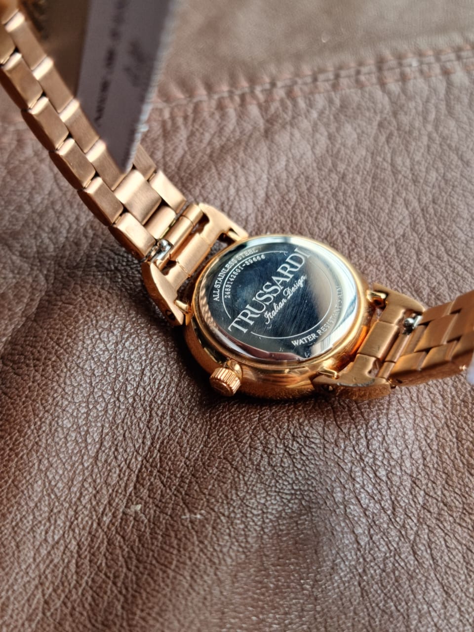 Trussardi Ladies Watch Rose Gold Chain