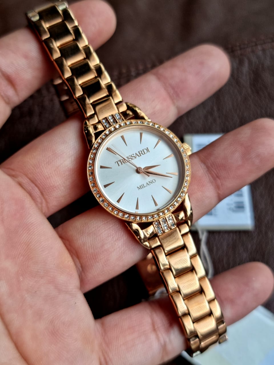 Trussardi Ladies Watch Rose Gold Chain