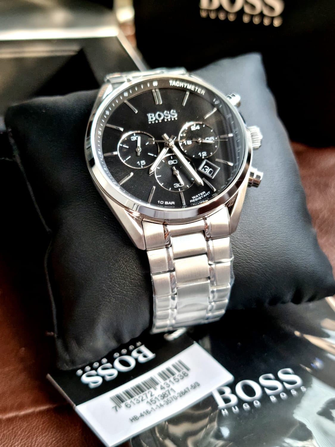 Hugo Boss Men\'s Quartz Stainless Steel Black Dial 44mm Watch 1513871