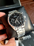 Hugo Boss Men’s Quartz Stainless Steel Black Dial 44mm Watch 1513871