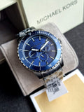 Michael Kors Men’s Chronograph Quartz Stainless Steel Blue Dial 44mm Watch MK7155