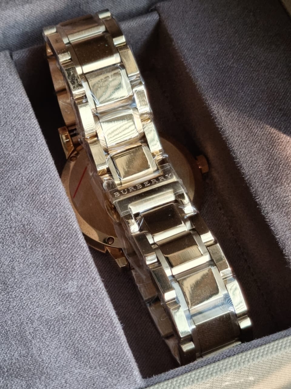BURBERRY The City Champagne Dial Gold-tone Unisex Watch BU9033