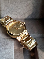 BURBERRY The City Champagne Dial Gold-tone Unisex Watch BU9033
