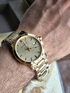 BURBERRY The City Champagne Dial Gold-tone Unisex Watch BU9033