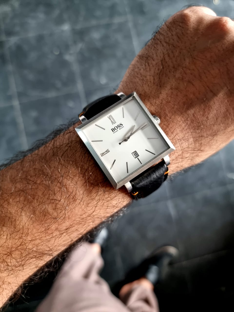 HUGO BOSS SQUARE DIAL GENTS WATCH