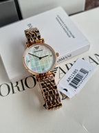 Emporio Armani Women’s Quartz Rose Gold Stainless Steel Mother Of Pearl Dial 32mm Watch AR11385