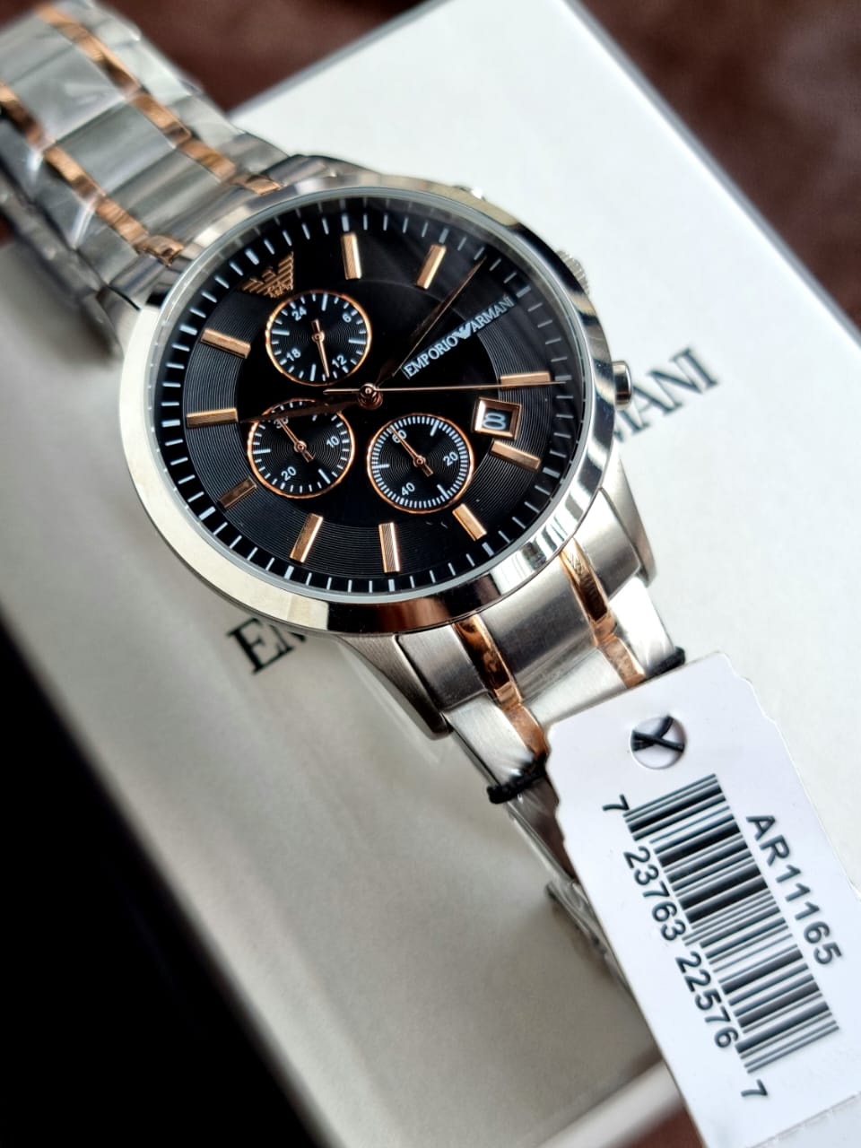 EMPORIO ARMANI Renato Chronograph Quartz Black Dial Men's Watch