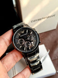 Emporio Armani Men’s Quartz Stainless Steel Black Dial 43mm Watch AR2453