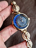 Versus Versace Rose Gold Casing Blue demonties inside Dial Ladies Watch