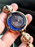 Versus Versace Rose Gold Casing Blue demonties inside Dial Ladies Watch