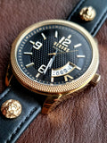 Versus Versace Gents Watch Black Dial Rose Gold Bezel 43mm Dial Size