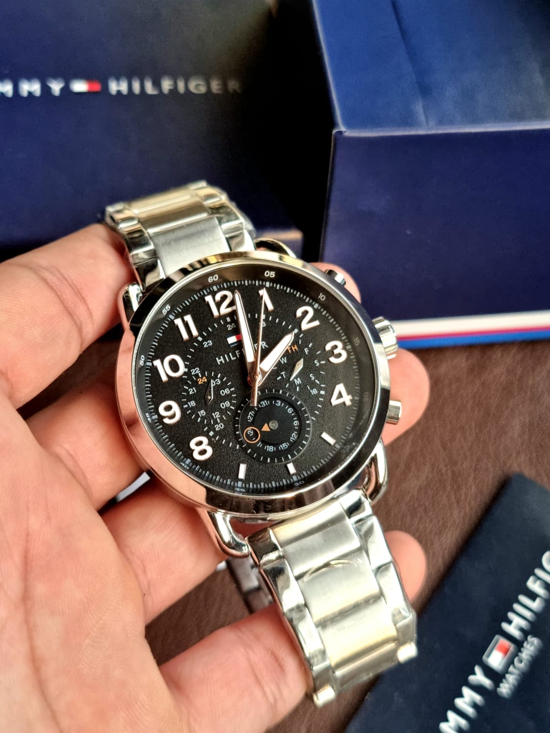 Tommy Hilfiger Men’s Quartz Stainless Steel Black Dial 46mm Watch 1791422