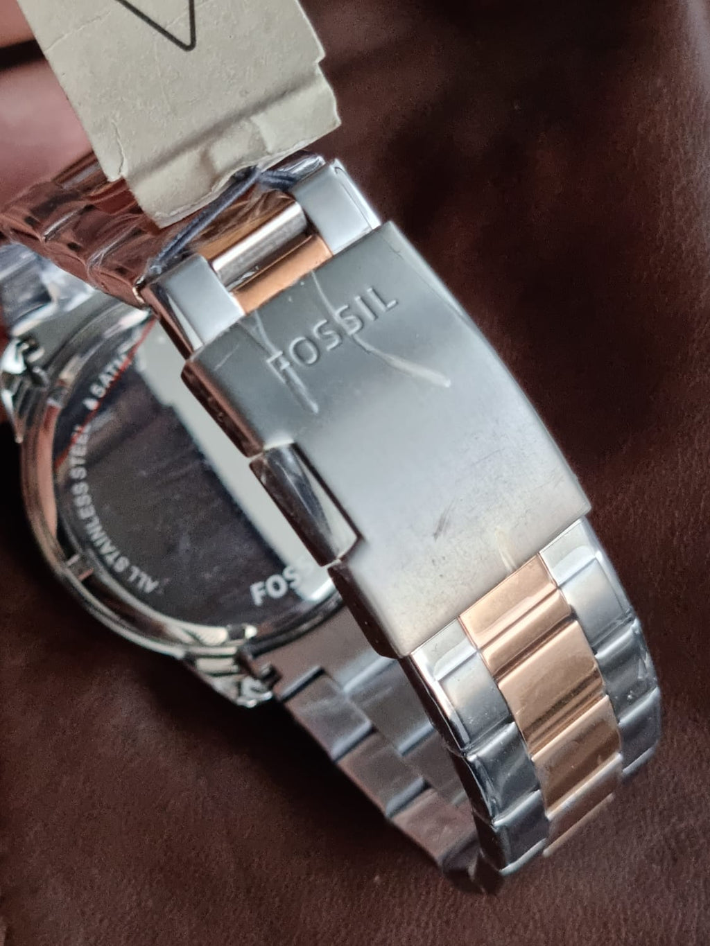 Fossil Men’s FS5024 Grant Chronograph Two-Tone Rose and Silver Stainless Steel Watch