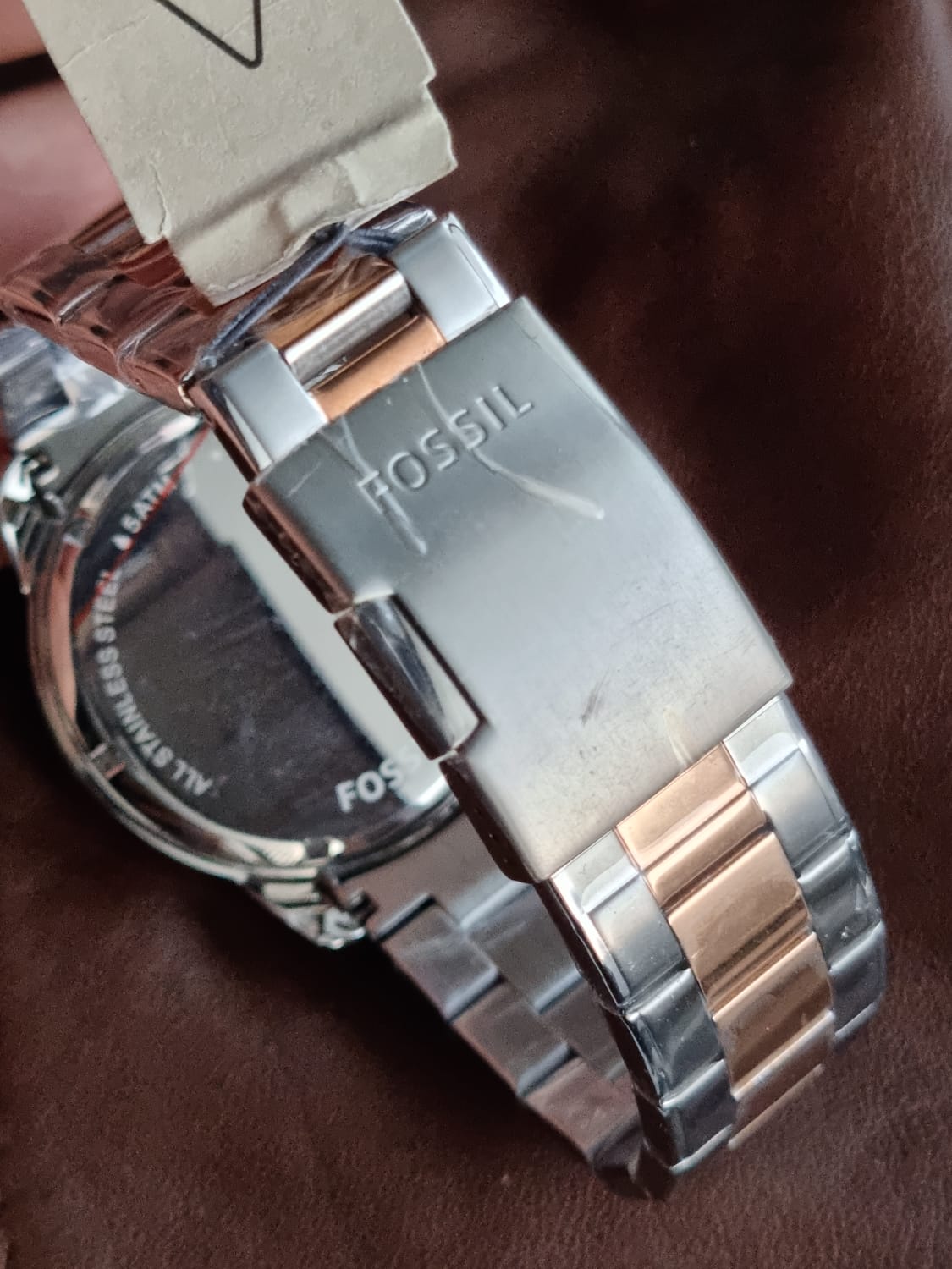 Fossil Men’s FS5024 Grant Chronograph Two-Tone Rose and Silver Stainless Steel Watch