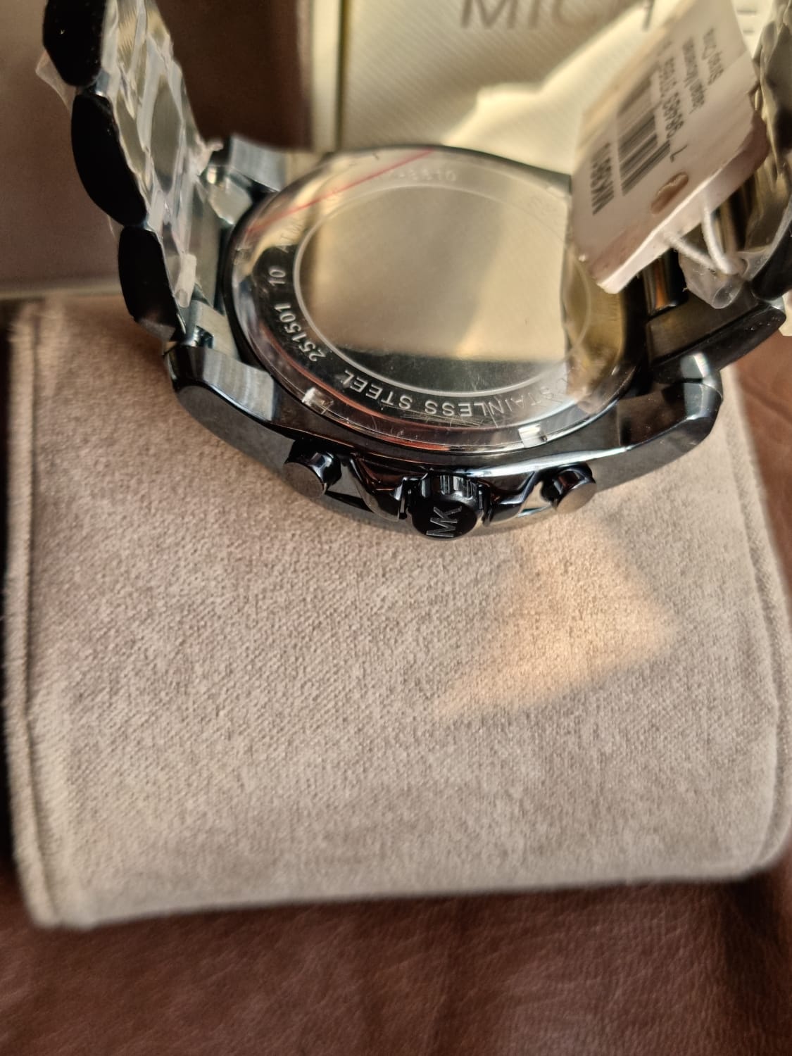 Michael Kors Men's Brecken Stainless Steel Analog-Quartz Watch with Stainless-Steel Strap, Blue, 24 (Model: MK8610)