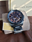 Michael Kors Men's Brecken Stainless Steel Analog-Quartz Watch with Stainless-Steel Strap, Blue, 24 (Model: MK8610)