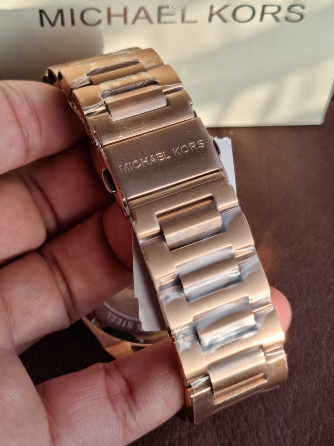 MICHAEL KORS Brecken Grey Dial Men's Rose Gold Chronograph Watch MK8563