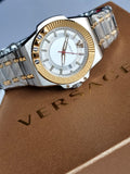 Versace Men’s Quartz Swiss Made Stainless Steel Silver Dial 45mm Watch VEDY00519