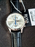 Hugo Boss Men’s Quartz Leather Strap White Dial 41mm Watch 1513282