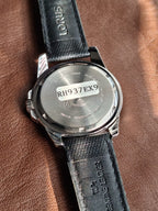 LOrus Black leather Strap black dial Black bezel 45mm dial size