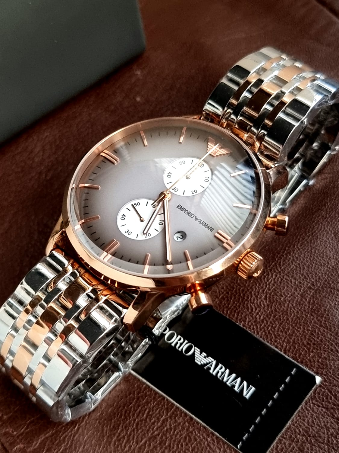 Emporio Armani Men’s Chronograph Two Tone 43mm Watch AR1721