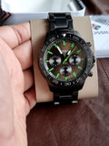 Fossil Men’s Chronograph Quartz Stainless Steel Green Dial 45mm Watch BQ2504
