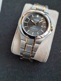 Lorus Black Dial Two Tone Gents Watch