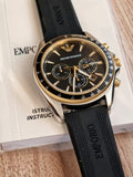 Emporio Armani Men's Sigma Stainless Steel Analog-Quartz Watch with Silicone Strap(Model: AR80003)