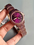 Police Ladies Watch Ingraved Chain purple
