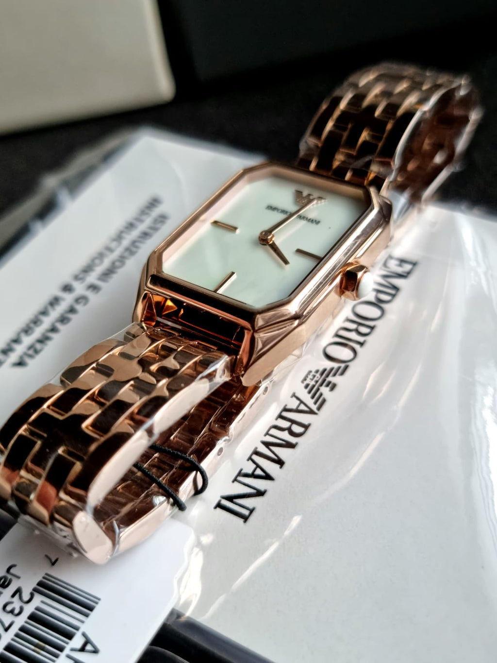 EMPORIO ARMANI Giola Quartz White Mother of Pearl Dial Ladies Watch AR11147