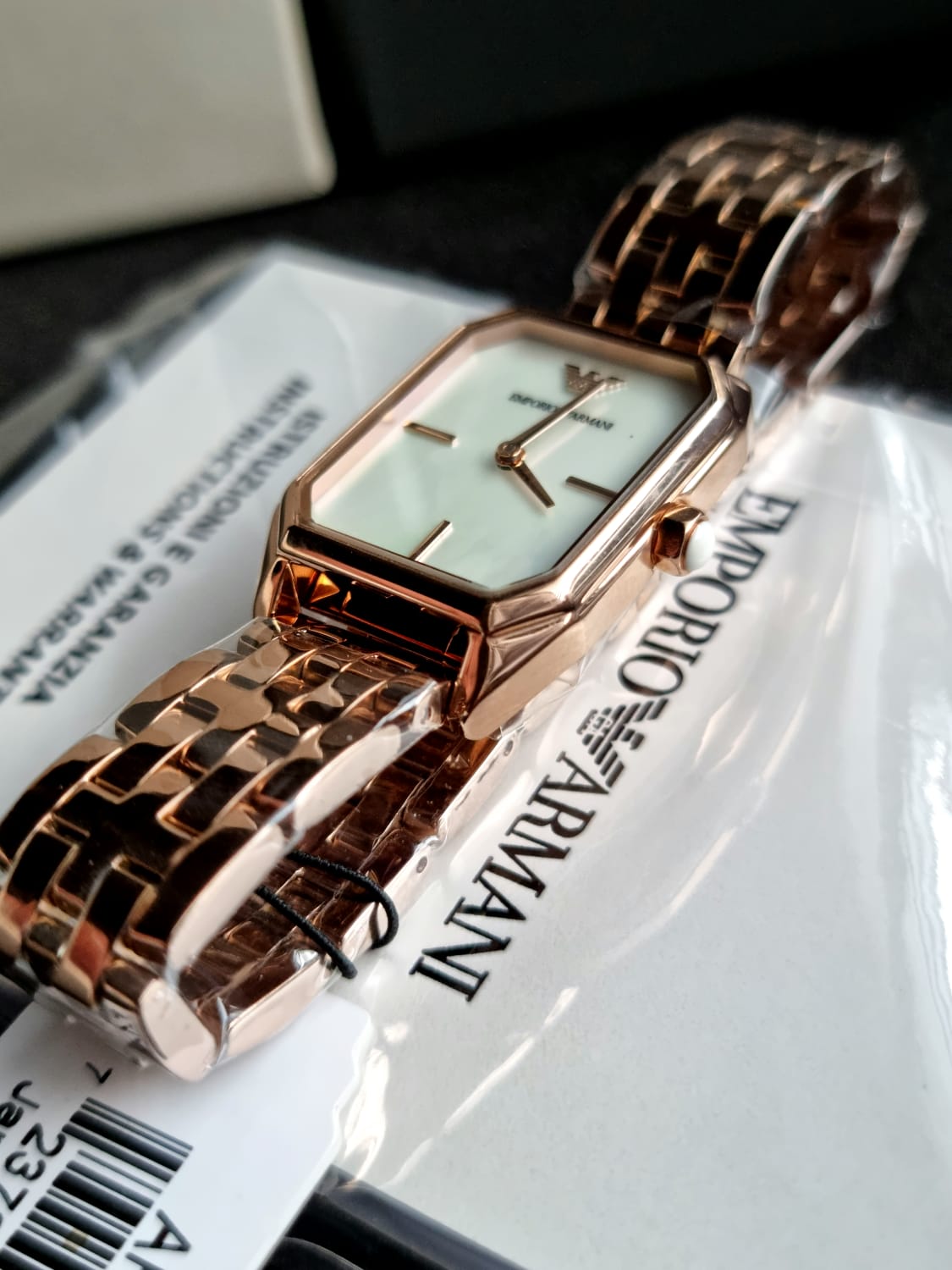 EMPORIO ARMANI Giola Quartz White Mother of Pearl Dial Ladies Watch AR11147