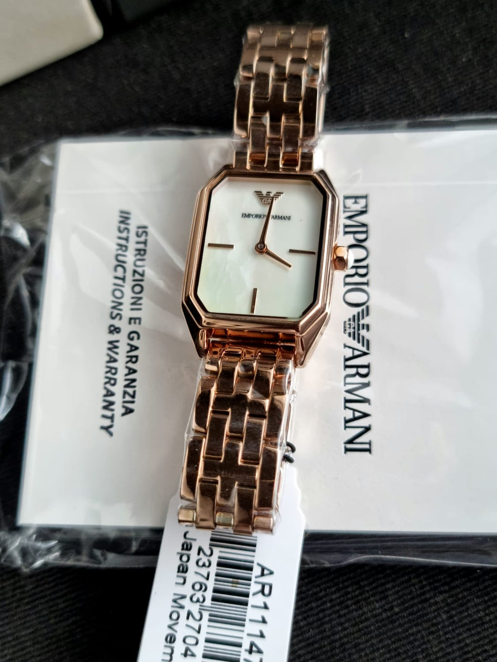 EMPORIO ARMANI Giola Quartz White Mother of Pearl Dial Ladies Watch AR11147